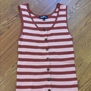 Striped Button-Down sweater Tank Top